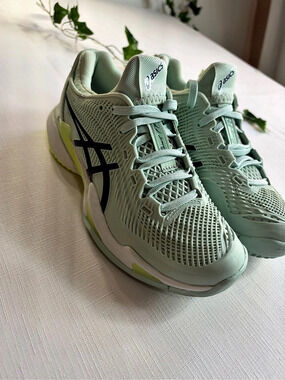 ASICS Court FF 3 Womens 5.5 NWOT Pale Mint French Blue 1042A220